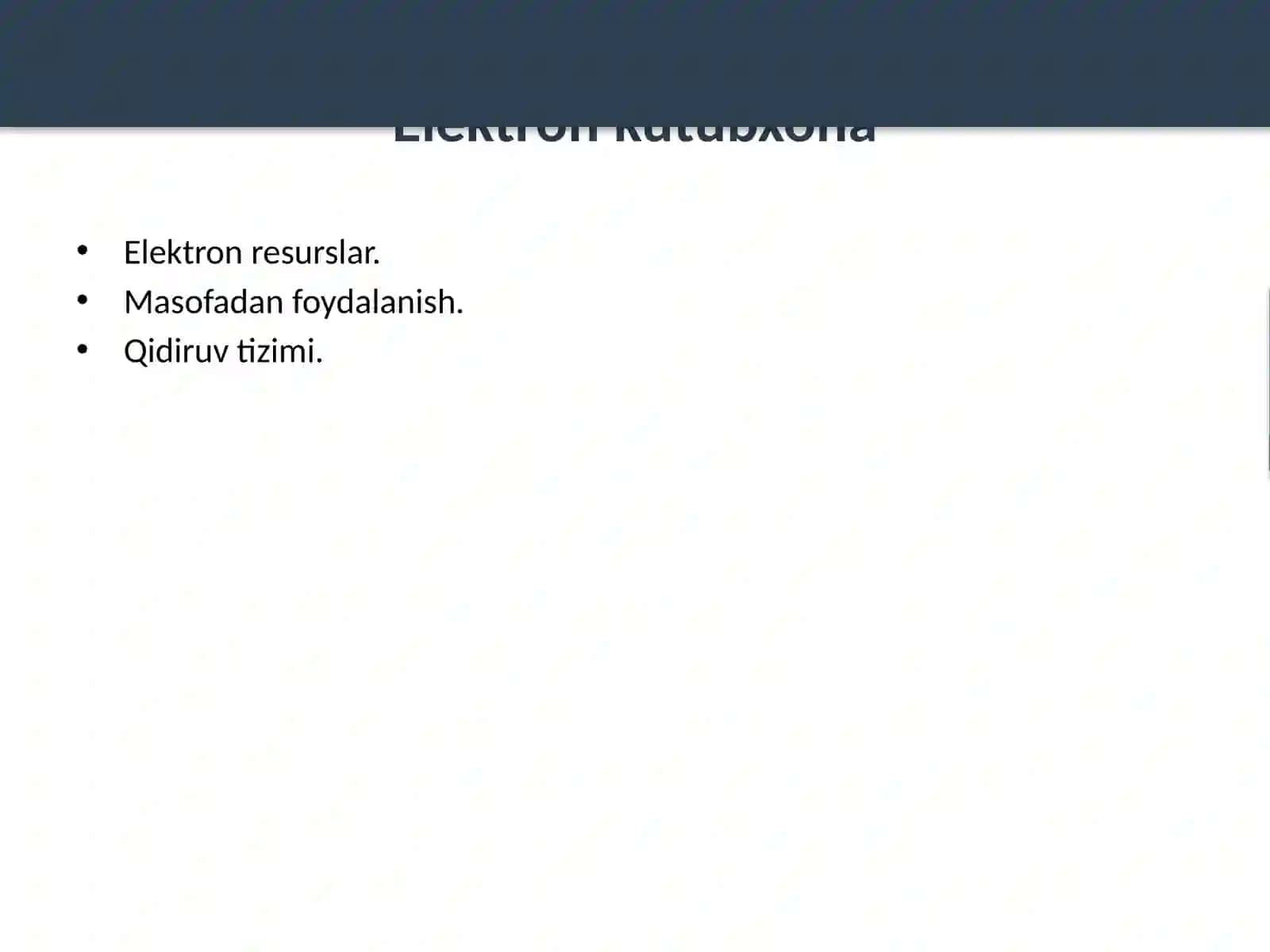 Elektron va Raqamli Kutubxonalar 3