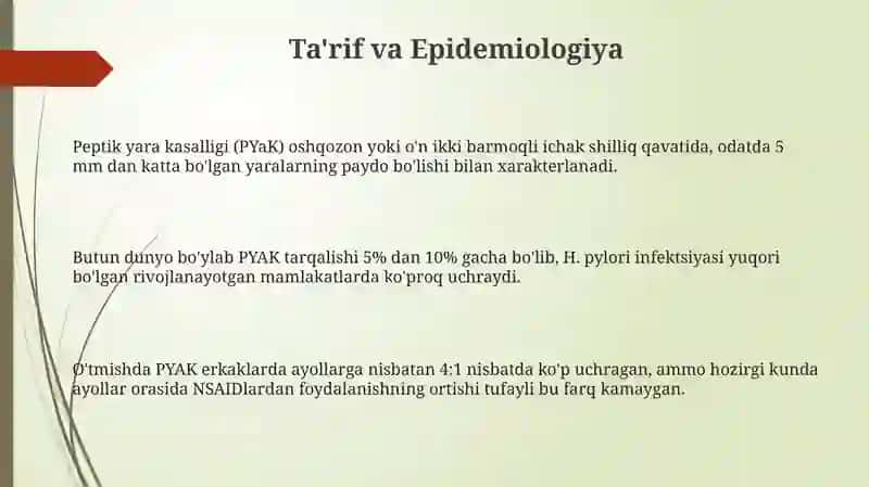 Oshqozon yara kasalligi etiopatogenezi 3