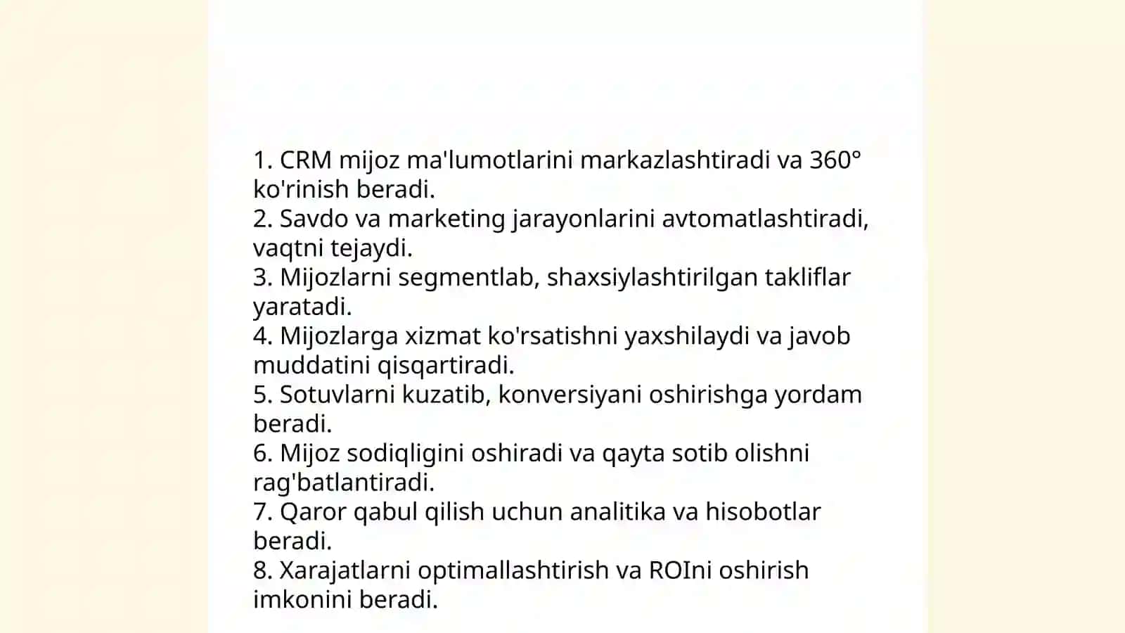 Tadbirkorlikda mijozlar bilan munosabatni boshqarish samaradorligi 3