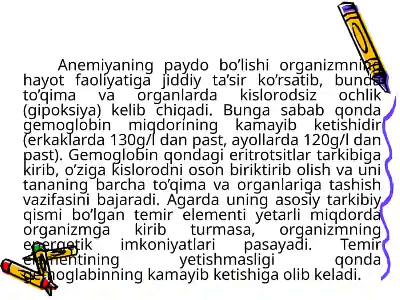 Anemiya sindromi ratsional davolashga klinik-farmakologik yondashuv 3