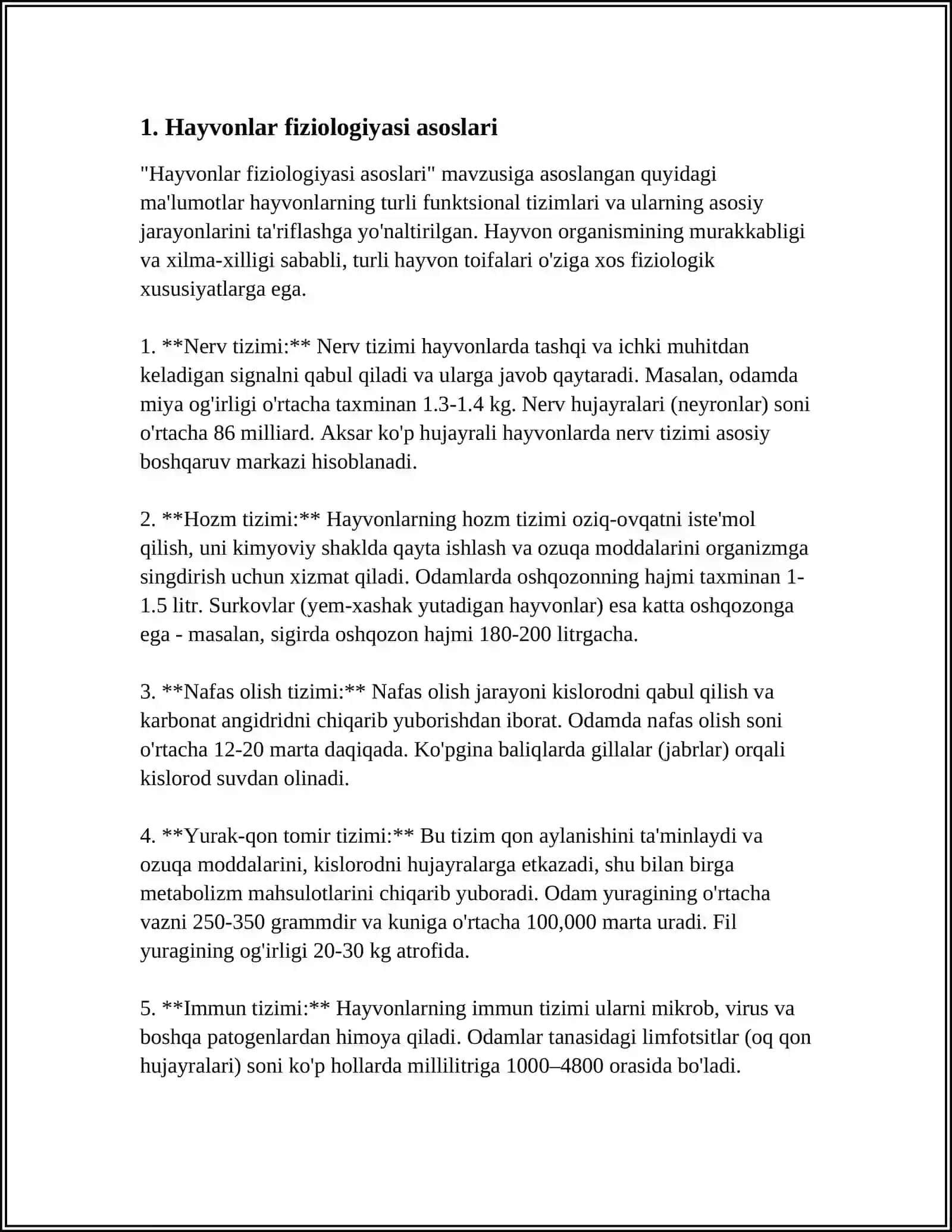 HAYVONLAR FİZYOLOGİYASI ASOSLARI 3