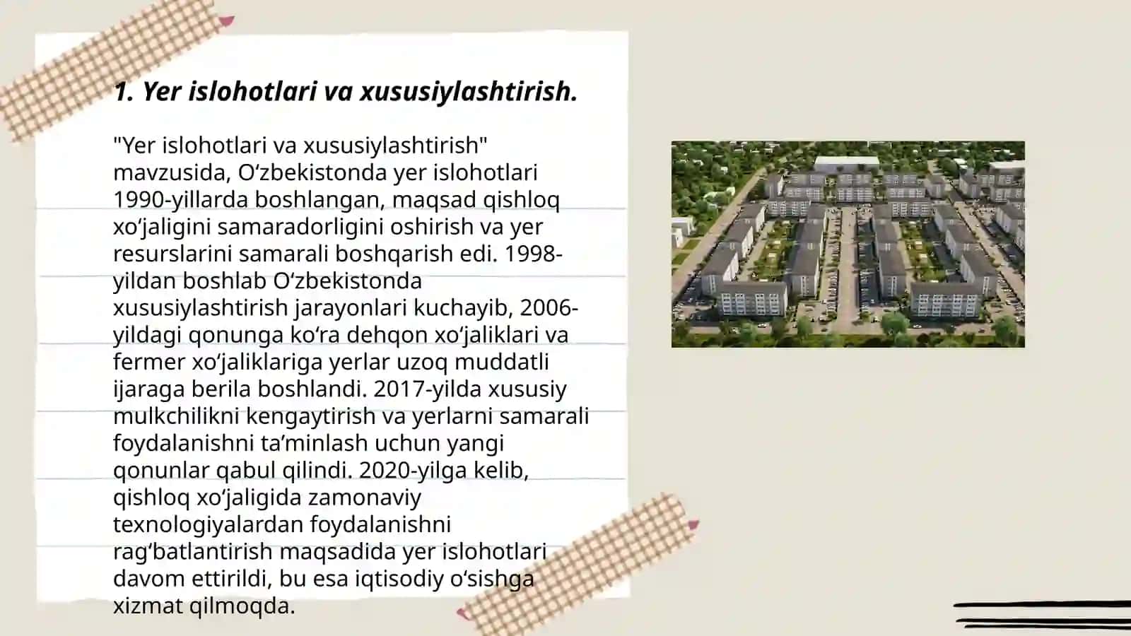 Mustaqillik yillarida qishloq xo'jaligi va sanoat sohasidagi o'zgarishlar 3