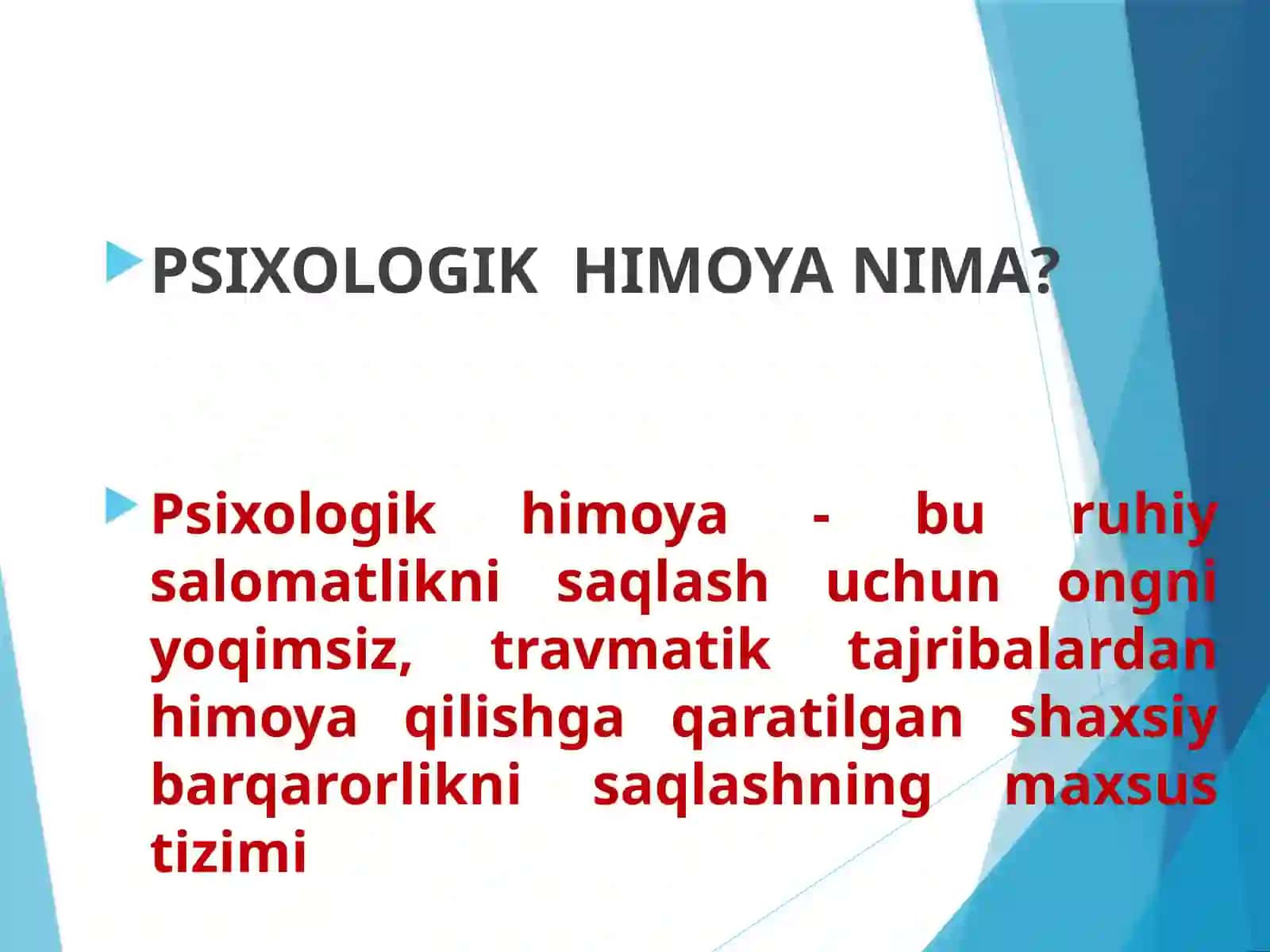Shaxsda psixologik himoya mexanizmi 3