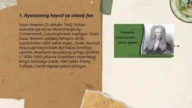 Nyutonning hayoti va ilmiy faoliyati. "Tabiat falsafasining matematik" asoslari 3
