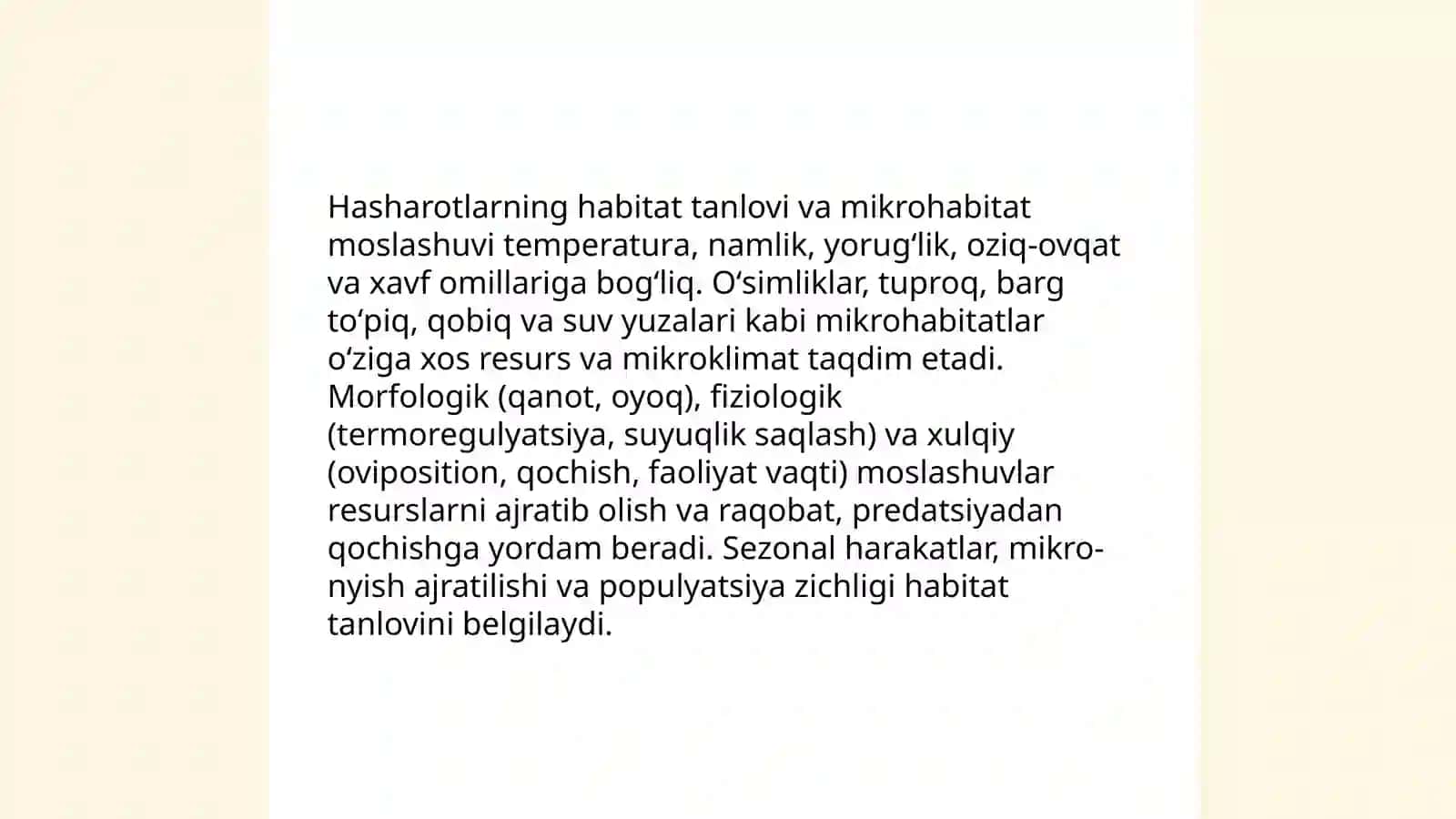 Hasharotlarning ekologiyasi va etologiyasi 3