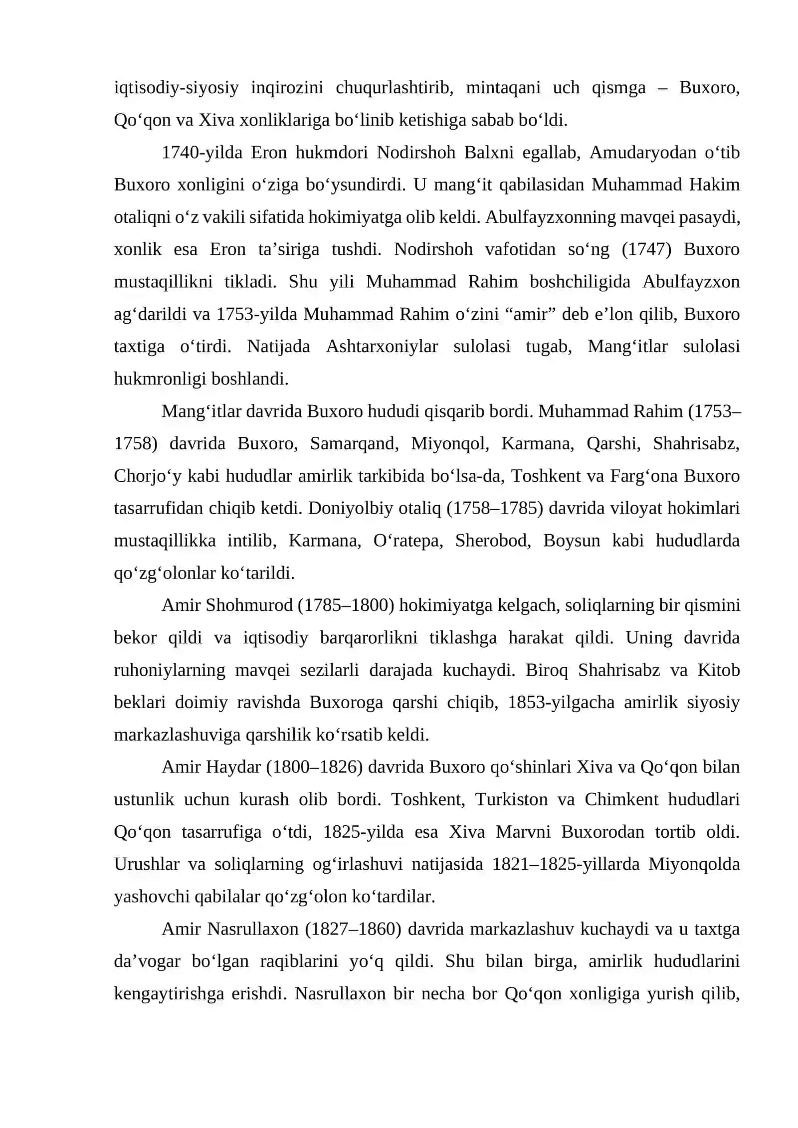O‘rta Osiyo davlatlarining XVIII-XIX asr birinchi yarmidagi tarixiy geografiyasi 3