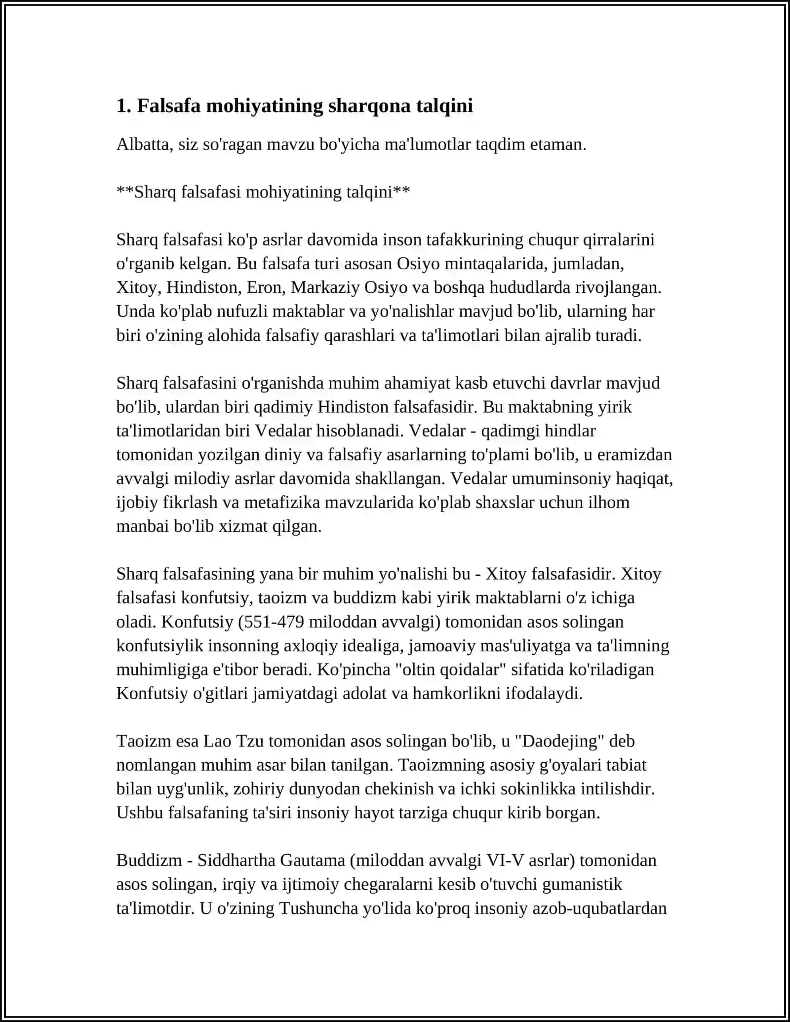 FALSAFANING MOHIYATIGA OID SHARQ VA GʻARB MUTAFAKKIRLARI TARIFLARI VA TASNIFLASH 3