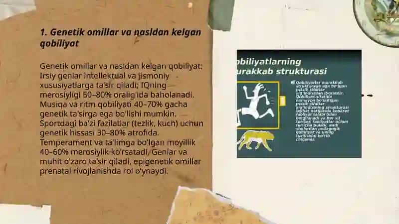 Qobilyat rivojlanishiga tasir qiluvchi omillar 3