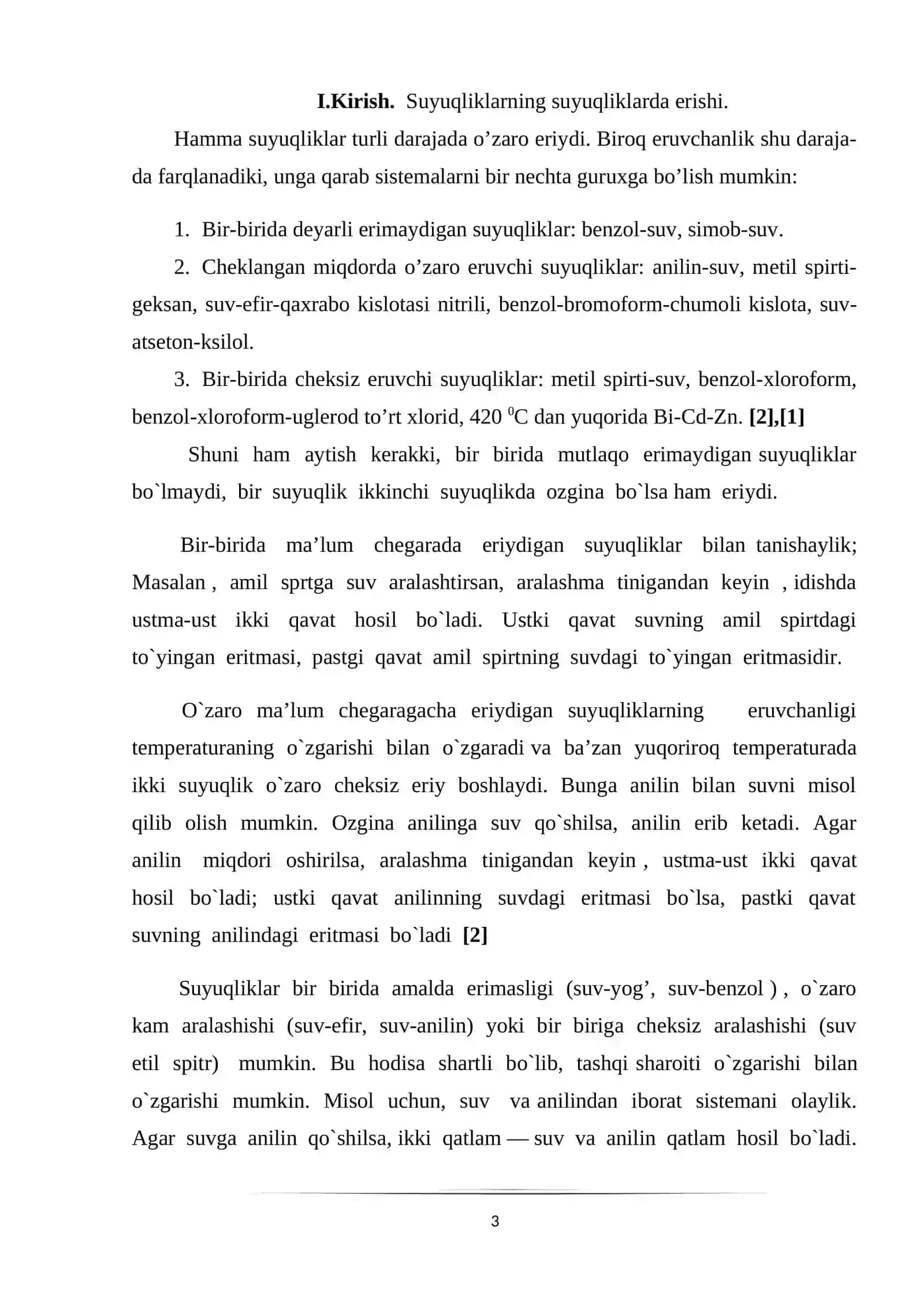 O’zaro cheksiz aralashuvchi suyuqliklarni holat diagrammalari 3