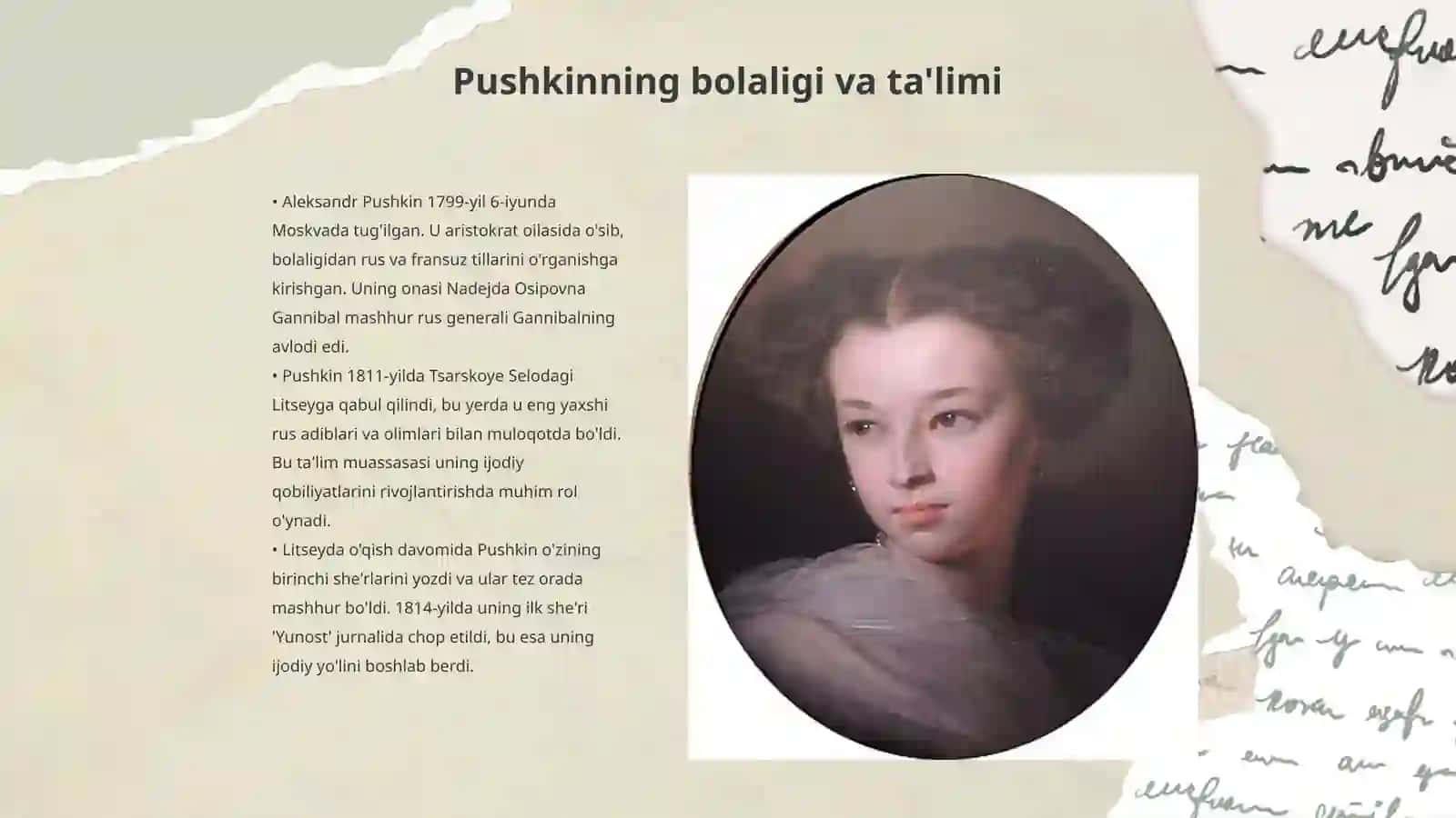 10-sinf Adabiyot Pushkin hayaoti va ijodi va Yevginiy Onegin Mavzusi 3