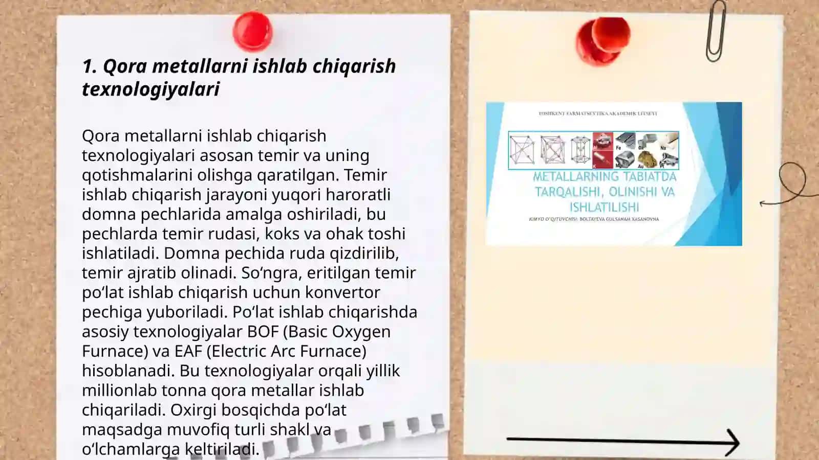 Metallurgiyada qora metallarni ishlab chiqarish 3