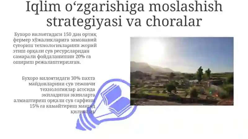 Iqlim oʻzgarishiga moslashish strategiyasi va choralar 3