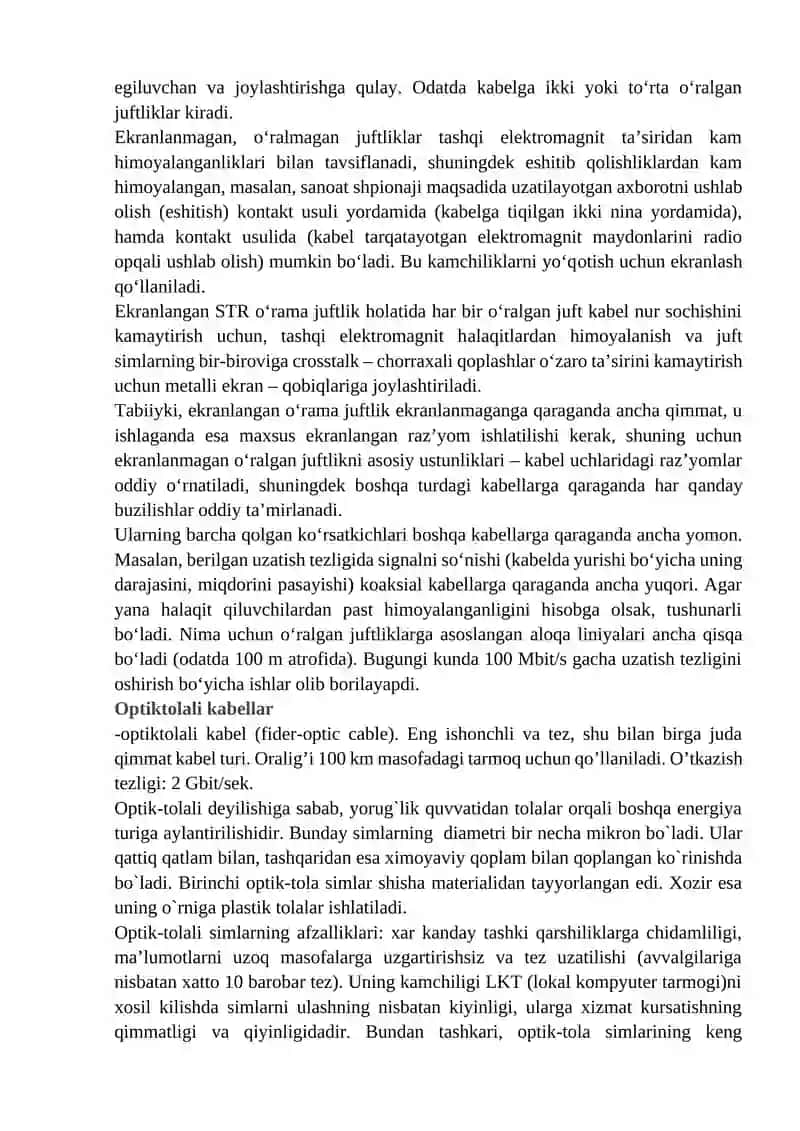 Tarmoq kabeli turlari 3