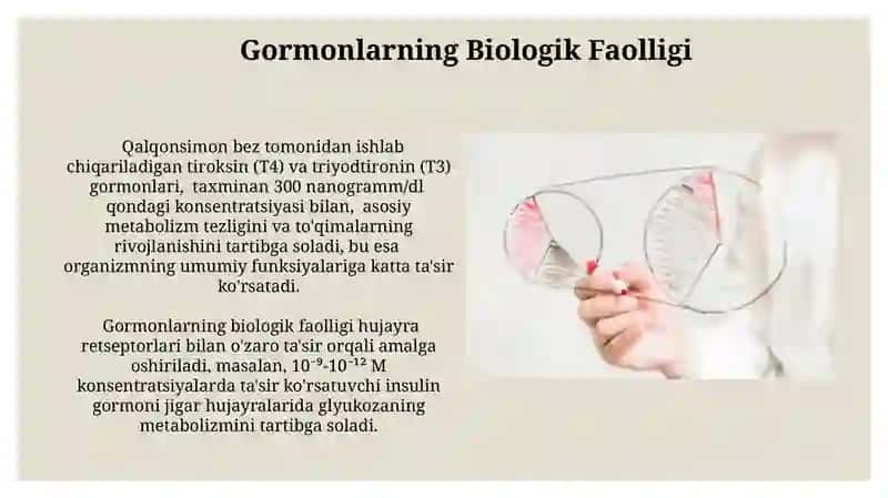 Gormonlarning Biokimyoviy Jarayonlarda Garmonlar Boshqaruvi 3