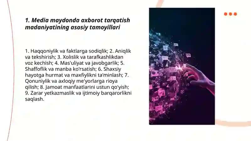 Media maydonda axborot tarqatish madaniyati 3