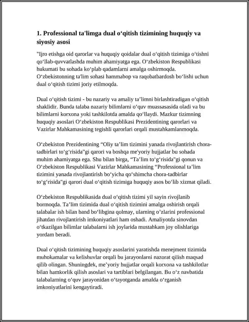PROFESSIONAL TALIMGA DUAL ÓQITISH TIZIMINI TAQDIM ETISH ISTIQBOLLARI 3