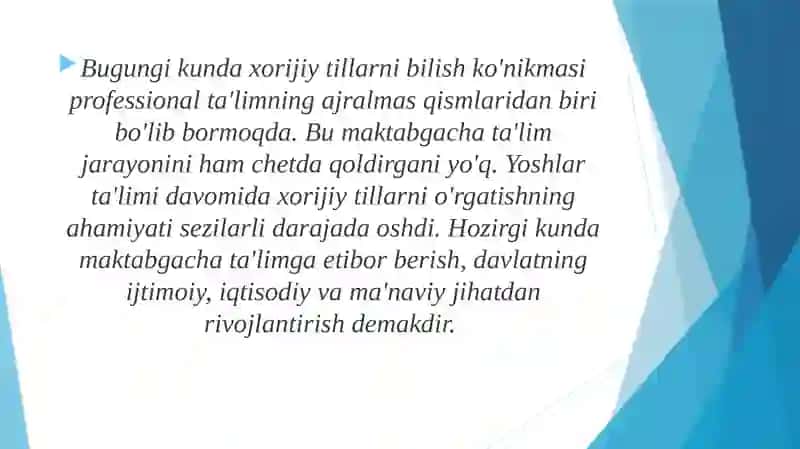 Maktabgacha ta'lim tashkilotlarida ingliz tili o'rgatish metodikasi 3