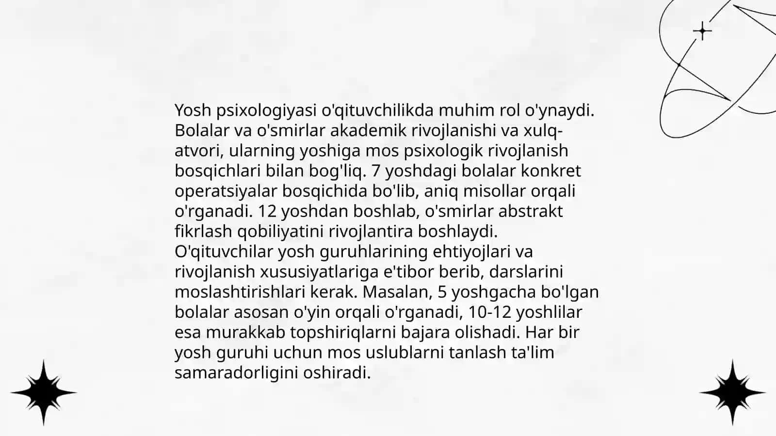 Yosh va pedagogik psixologiyaning oʻqituvchi faoliyatida tutgan oʻrni 3