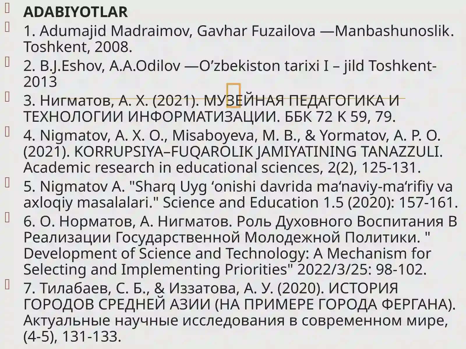 Qadimgi va ilk o’rta asrlardagi Xitoy yozma manbalarida Markaziy Osiyo hududlari tarixining yoritilishi. 3