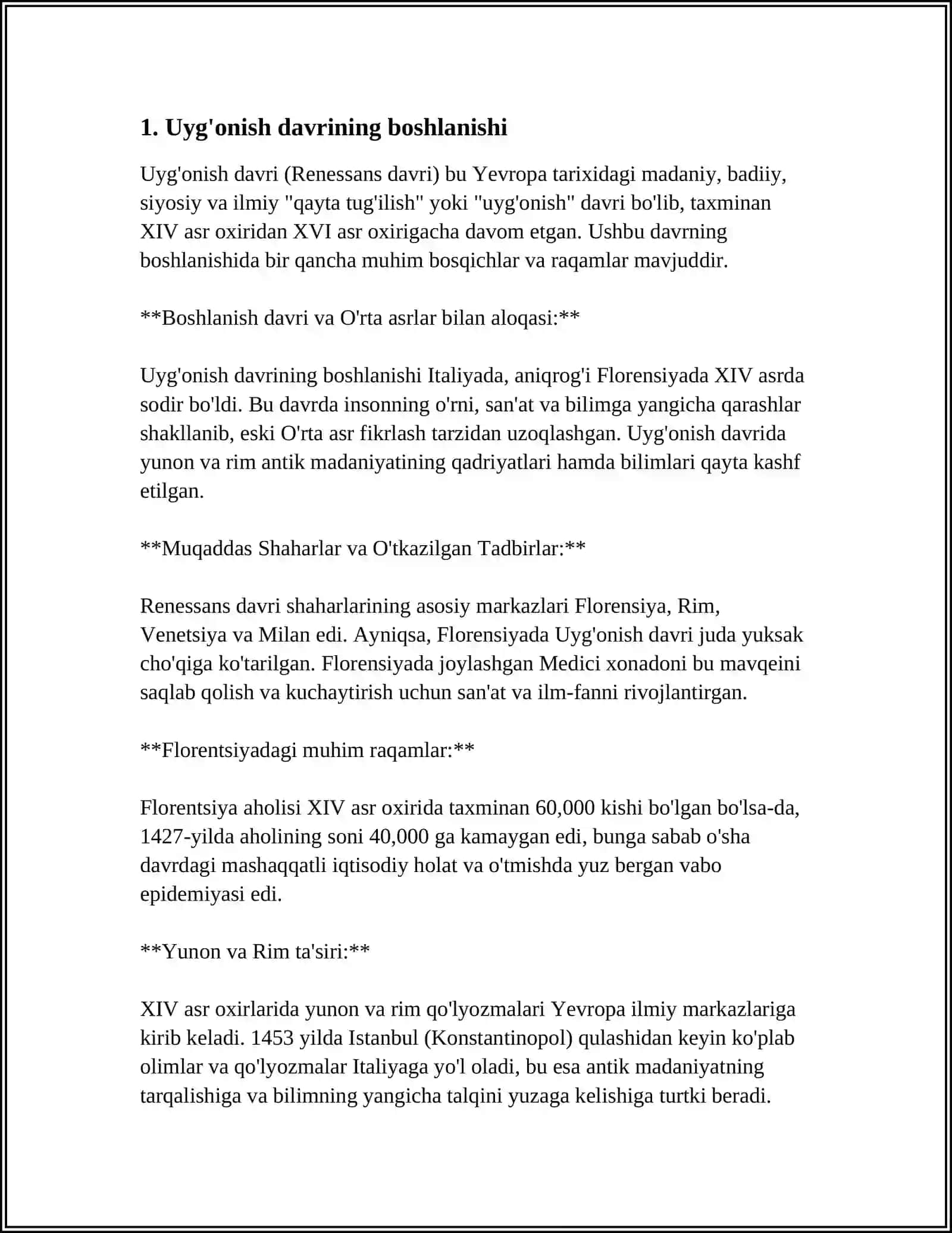 IX-XII ASRLARDA O'RTA OSIYO XALQLARI HAYOTIDA YUZ BERGAN UYG'ONISH DAVRI 3