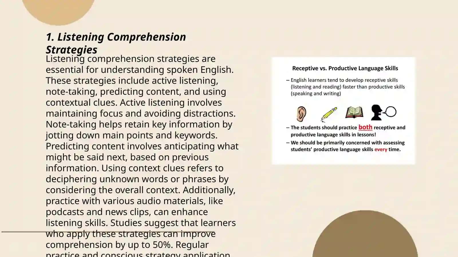 Techniques to develop receptive skills 3