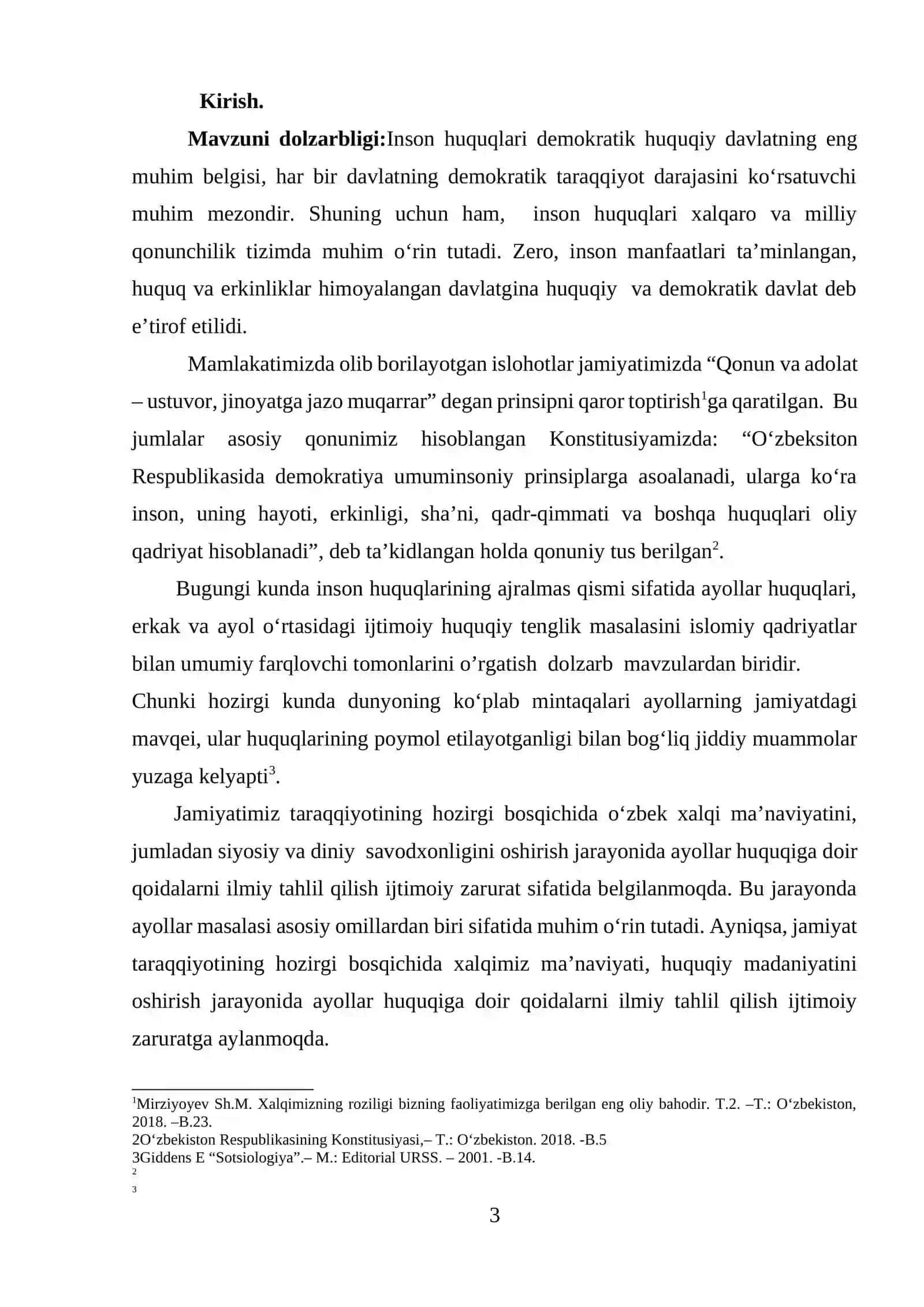 Xalqaro huquq va Islom huquqida gender masalalar 3