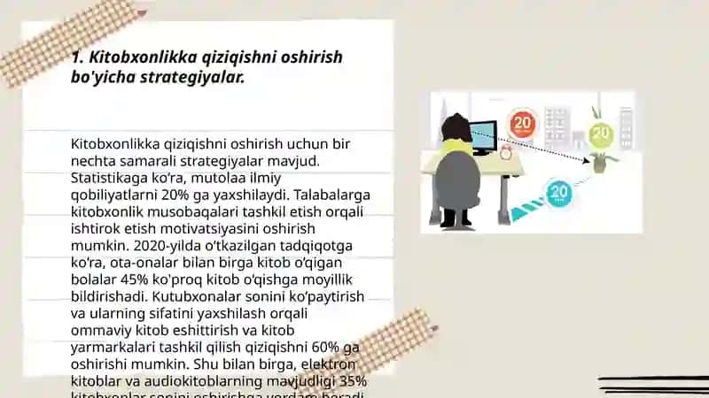 Maktablarda kitobxonlikni rivojlantirish va qoʻllab quvvatlash borasidagi ishlar 3