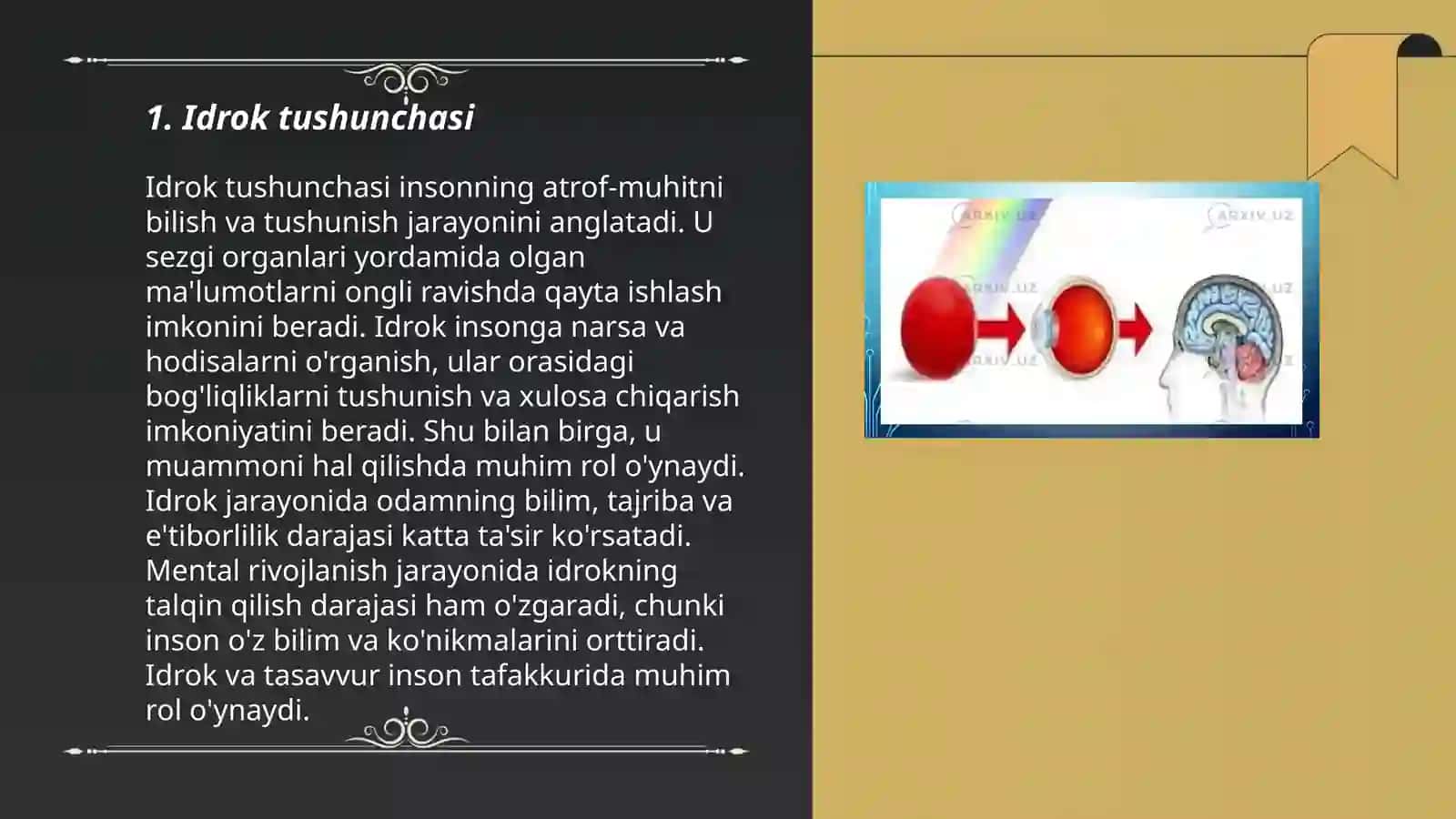 Idrok haqida tushuncha va uning xususiyatlari 3