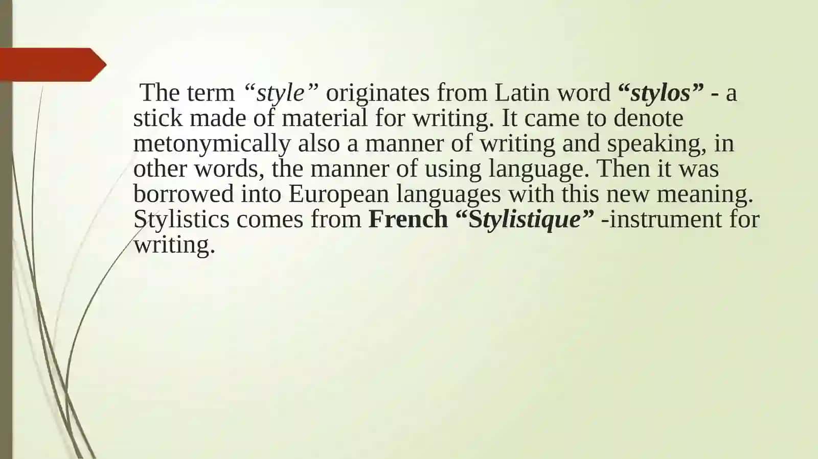 SUBJECT MATTER OF STYLISTICS 3