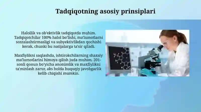 Tadqiqotdagi prinsiplar va yondashuvlar 3