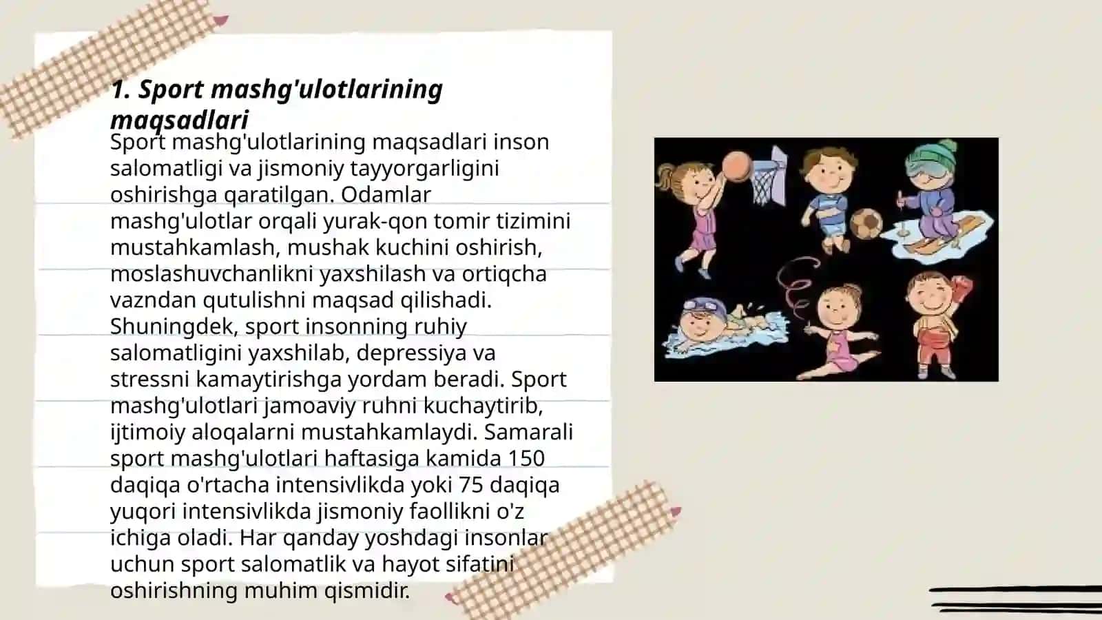Sport mashg'ulotlarining maqsadi, vazifalari, vositalari va uslublari tavsifi 3