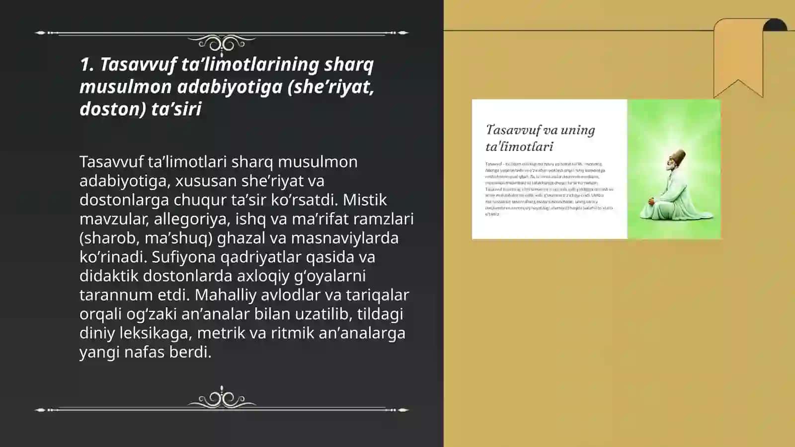 Tasavvuf taʼlimotlarining sharq musulmon madaniyatiga taʼsiri 3