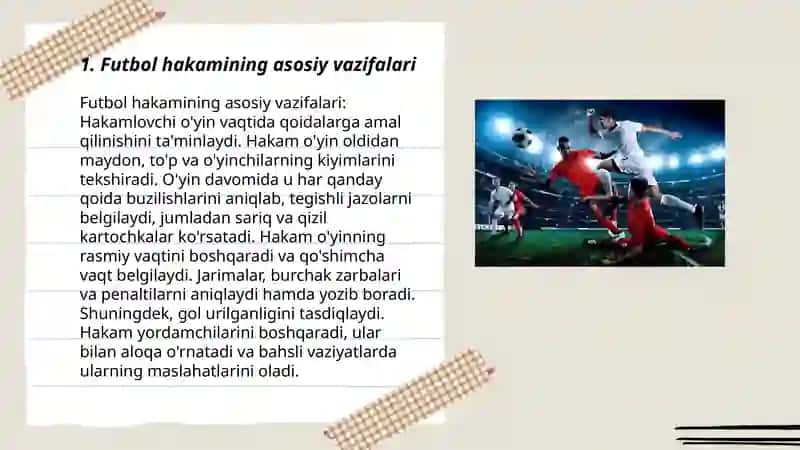 Futbol hakamlari ularni vazifalari 3