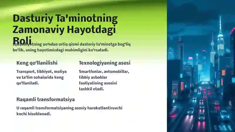 Dasturiy Ta'minot va Dasturiy Ta'minot Injeneringi 3