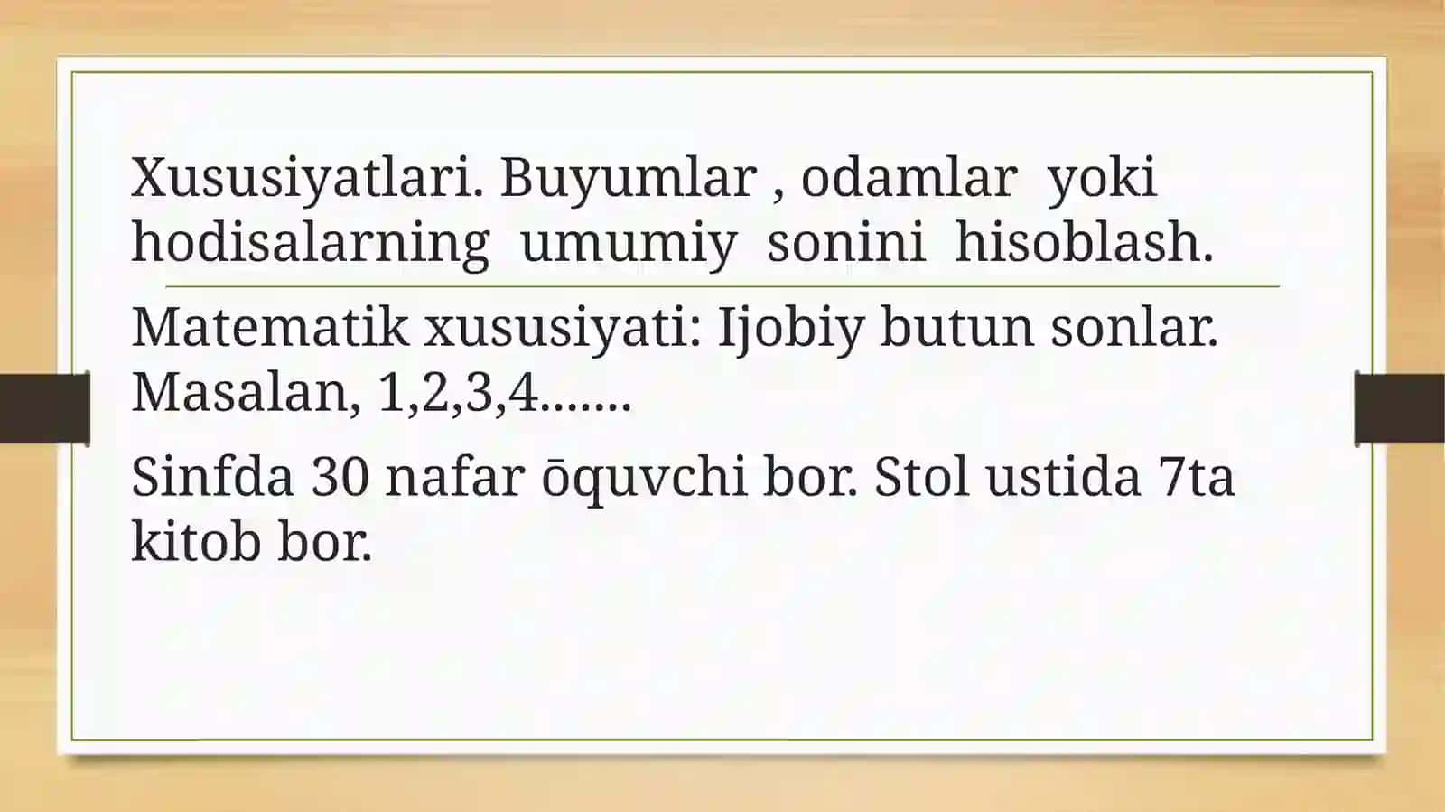 Tartib va sanoq natural sonlar 3