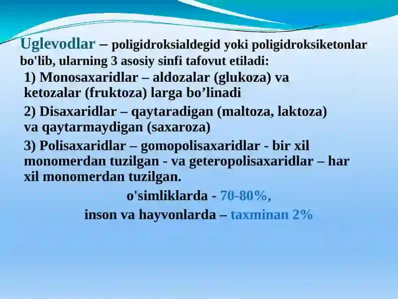 Uglevodlar almashinuvi boshqarilishining buzulishlari 3
