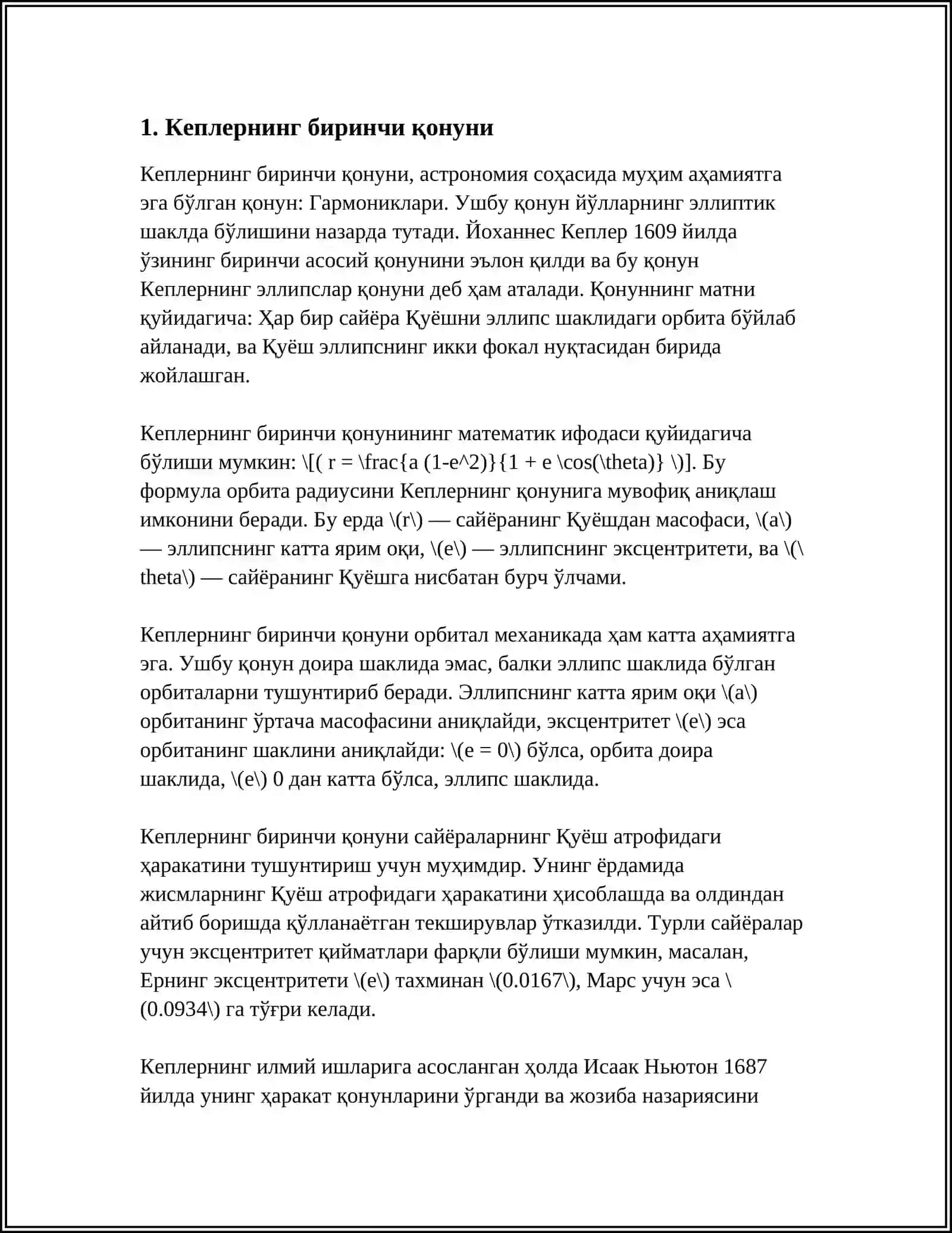 КЕПЛЕР КОНУНИ МАРКАЗИЙ МАЙДОНГА ХАРАКАТ 3