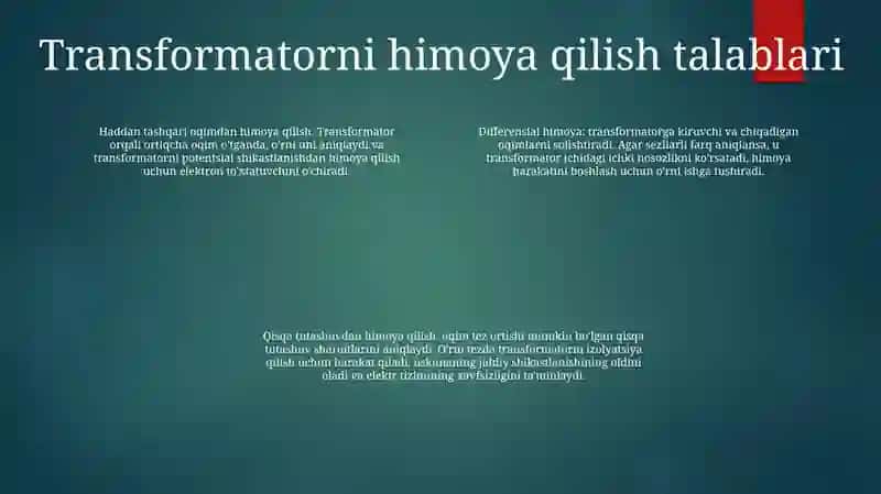 Yuqori Kuchlanish Tomonida Uzgich Va Qisqa Tutashtirgichli Qurilmali Kuch Transformatorlarni Rele Himoyasi 3