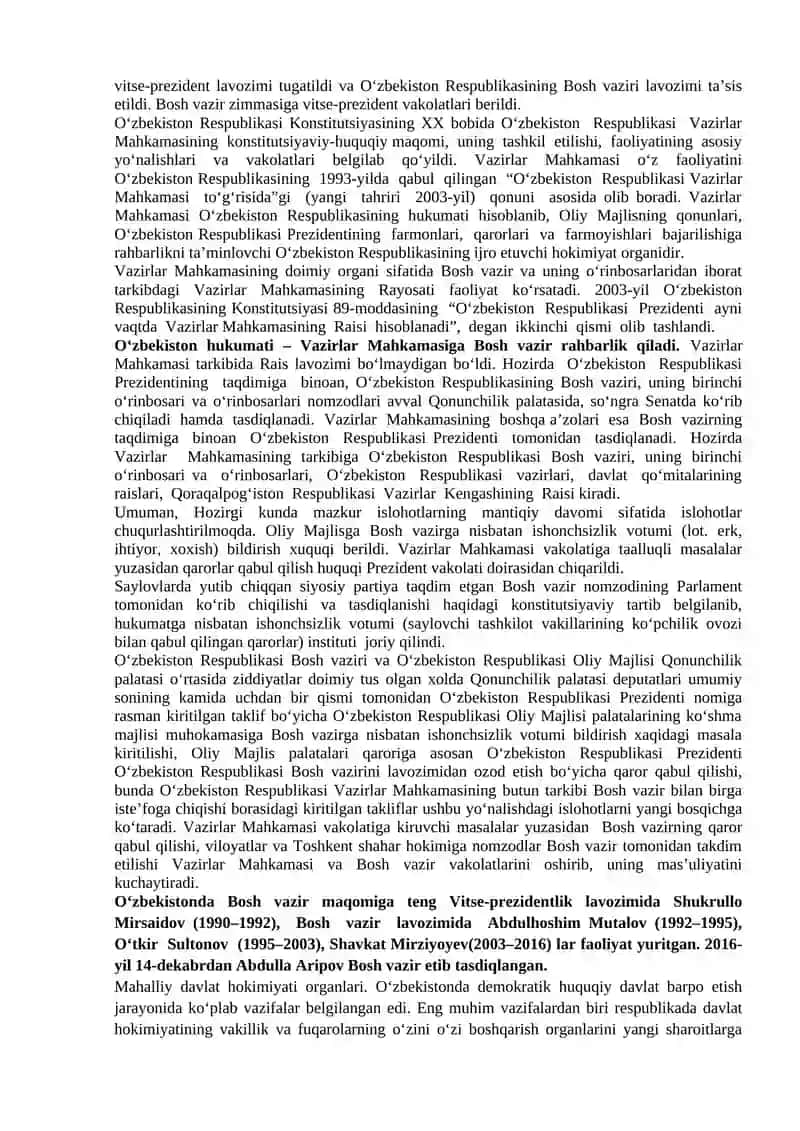 O‘zbekistonda demokratik,fuqarolik jamiyati asoslarining shakllanishi, amalga oshirilgan siyosiy islohotlar 3