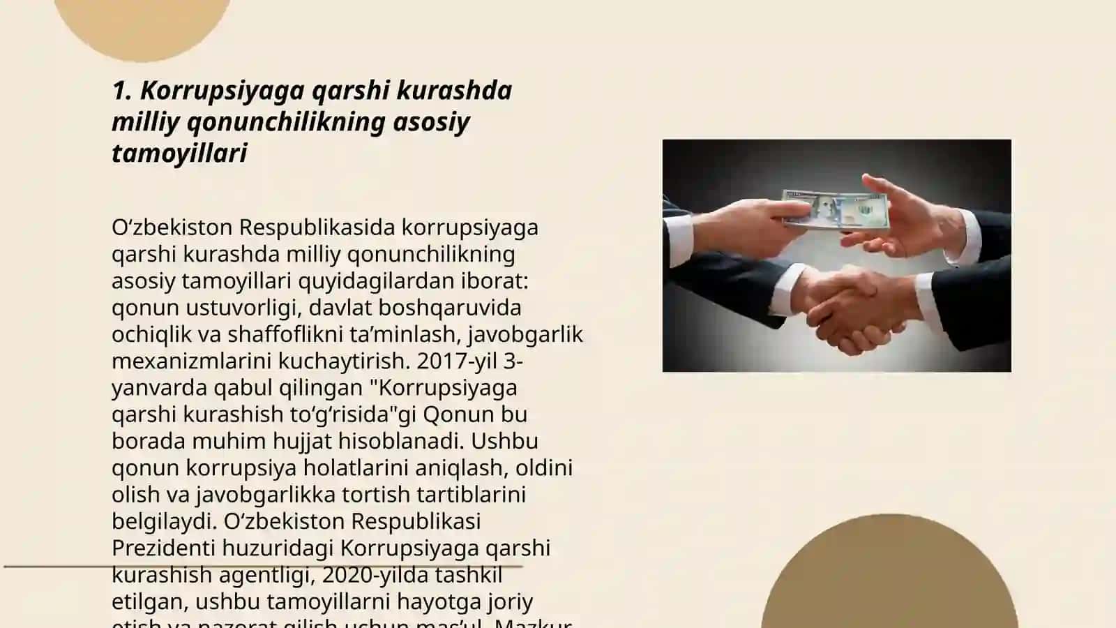 Korrupsiyaga qarshi kurashga oid milliy qonunchilik bazasi 3