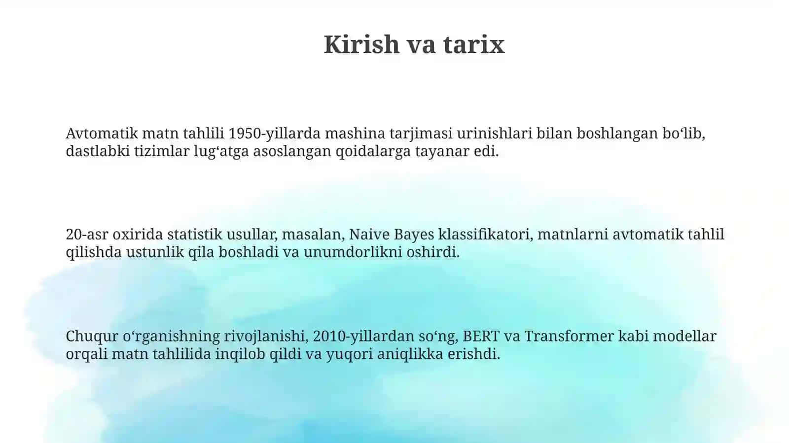 Matnni avtomatik tahlil qilish 3