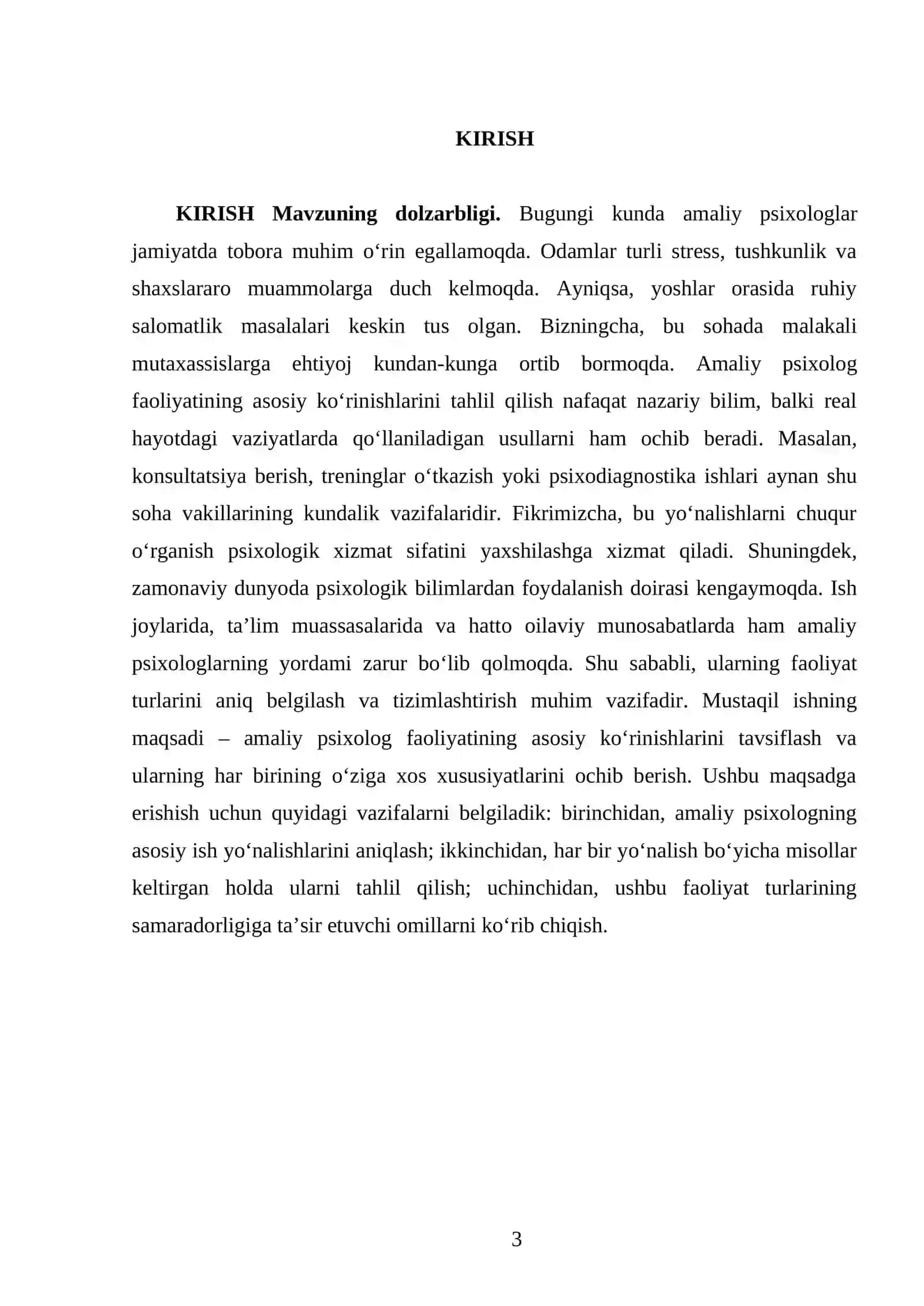 Amaliy psixolog faoliyatining asosiy ko`rinishlari 3
