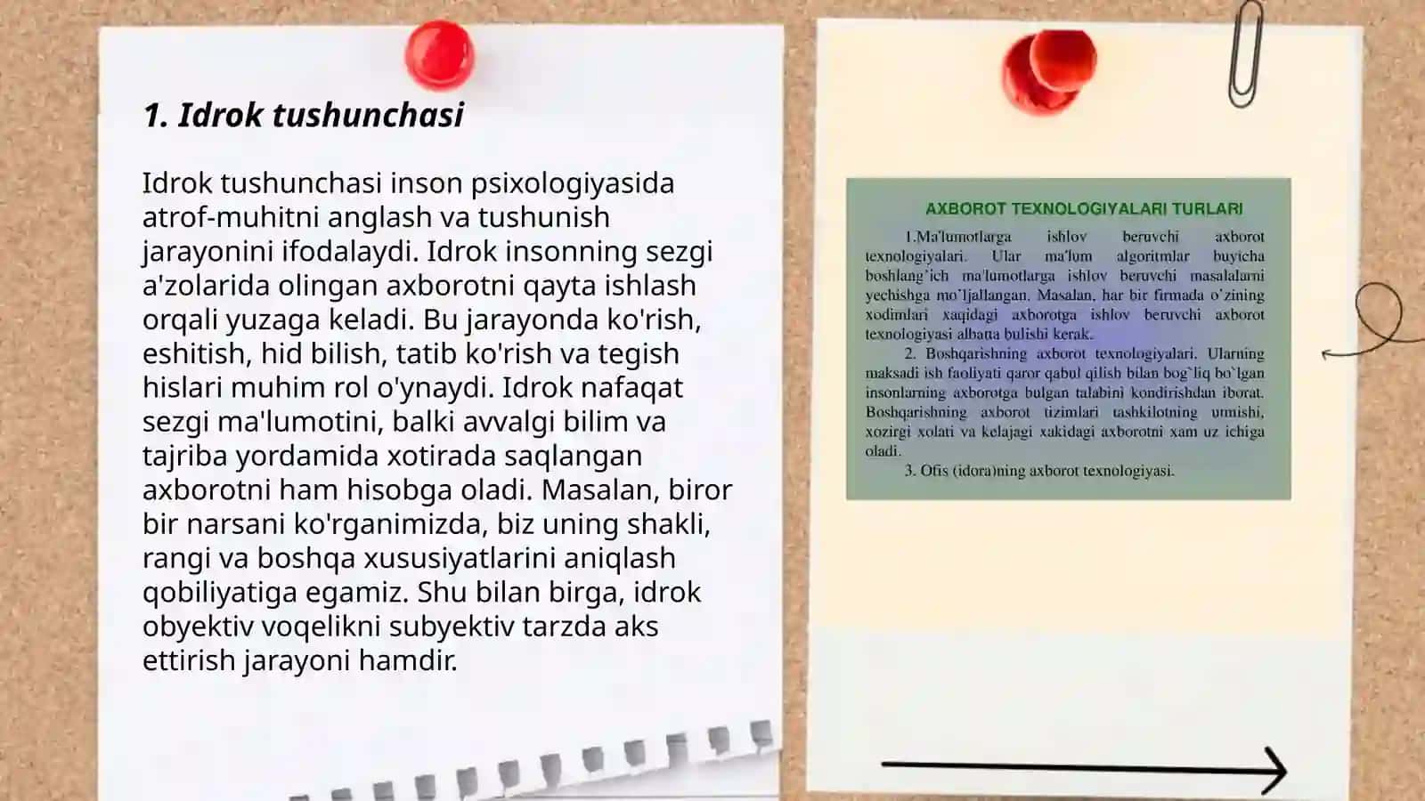 Idrok haqida tuwuncha va uning turlari 3
