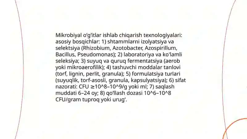Qishloq xoʻjaligida organik moddalarni olish biotexnologiyasi 3