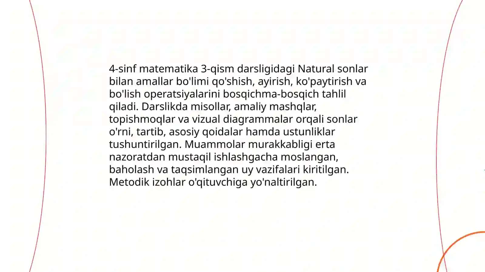 4-sinf matematika 3-qism darsligidagi mavzular tahlili 3