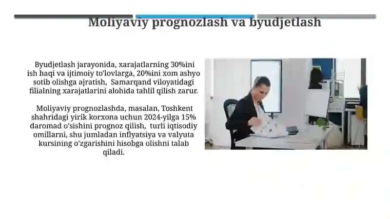Korxonalarda moliyaviy rejalashtirishni tashkil etish bosqiclari 3