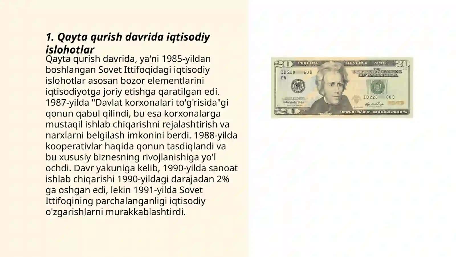 "Qayta qurish" yillarida O'zbekistondagi ijtimoiy-iqtisodiy vaziyat 3
