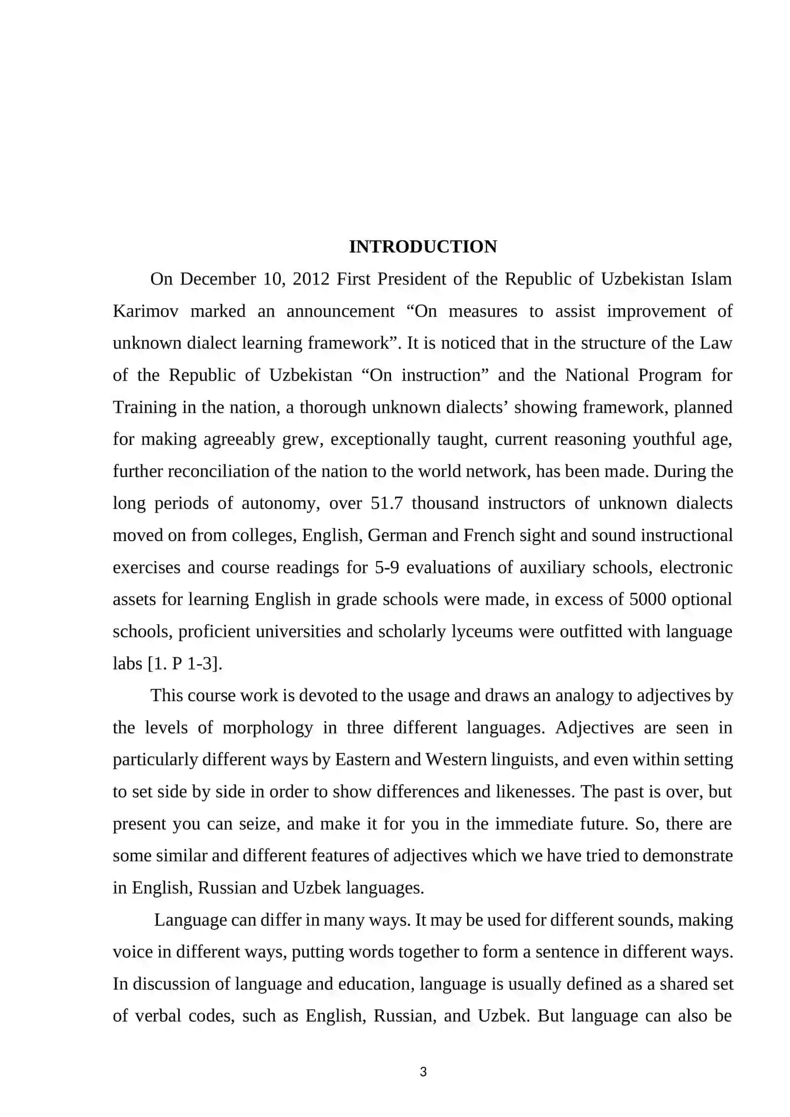 THEME: DEGREES OF COMPARISION OF ADJECTIVES IN UZBEK, ENGLISH AND RUSSIAN 3
