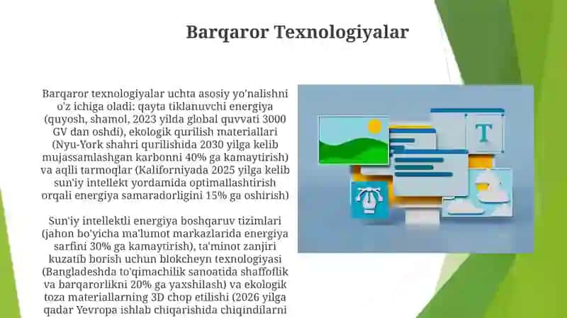 Barqaror Texnologiyalar 3