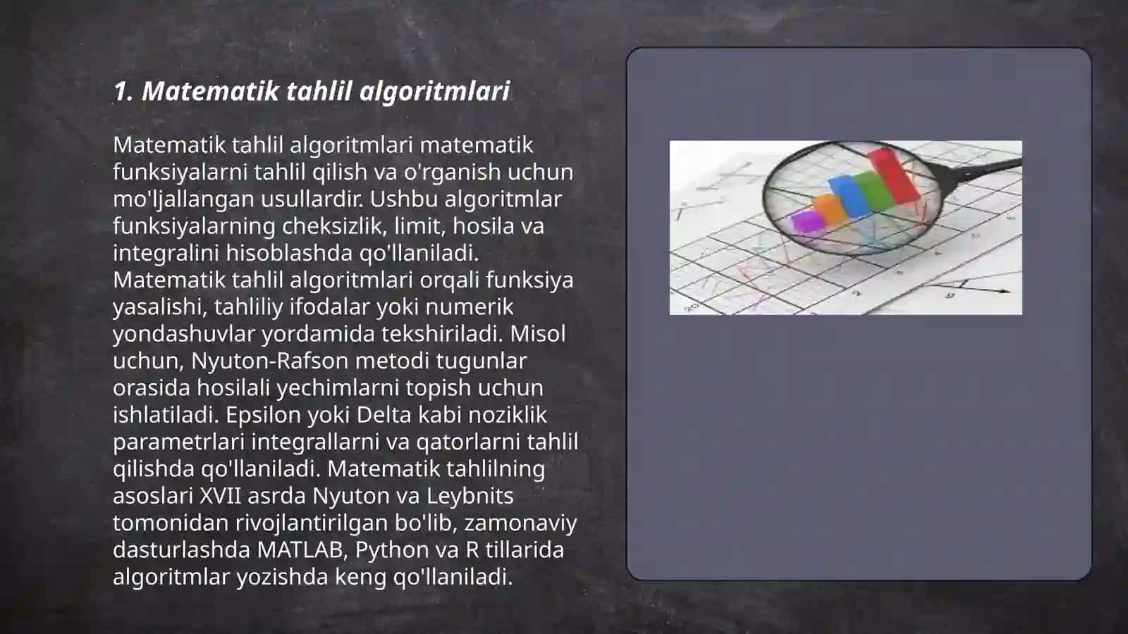 Fundamental tahlil masalalarini echuvchi dasturlar 3